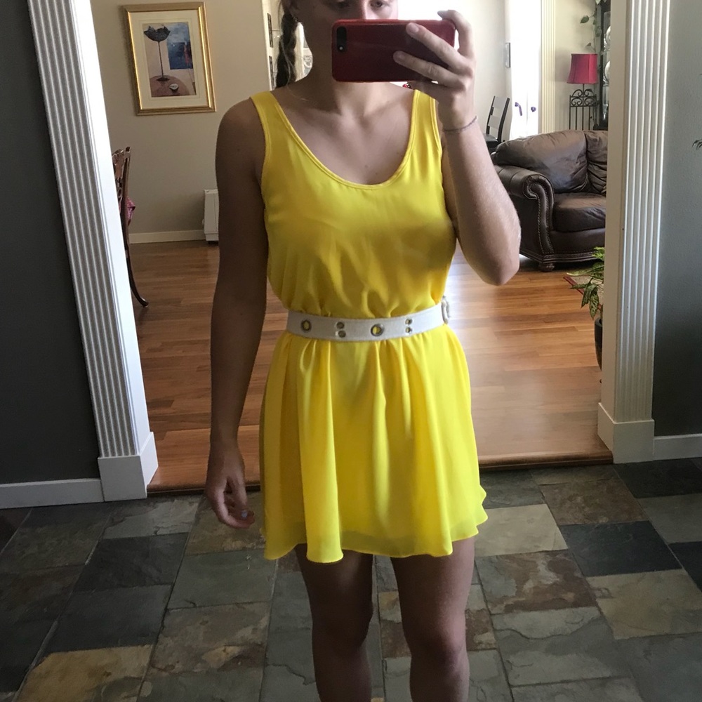 Bright Yellow Flowey Dress